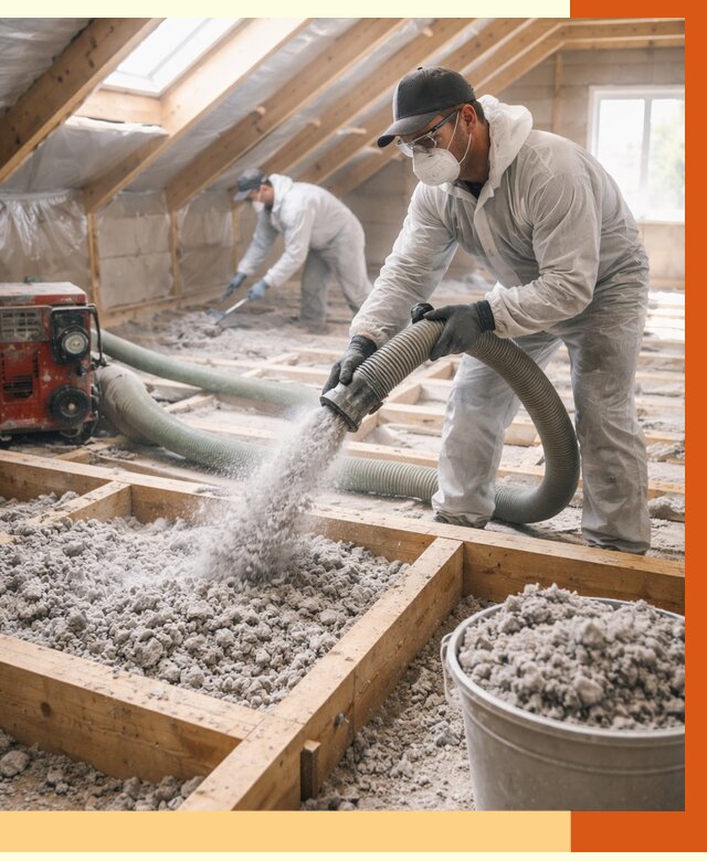 Утепление эковатой в Бердске от 3072 руб./м2 — монтаж и задувка | ТепломастерБрд