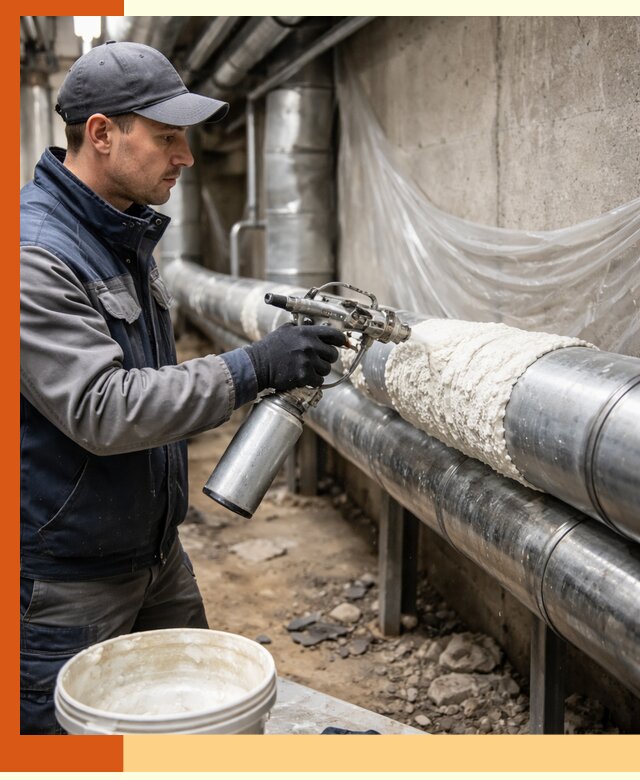 Утепление труб жидкой теплоизоляцией в Бердске