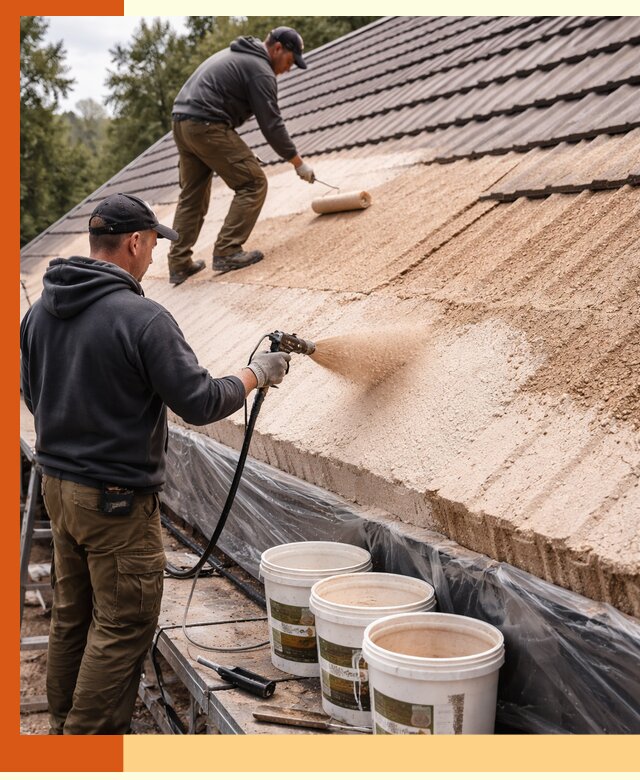 Утепление кровли жидкой пробкой в Бердске для домов и зданий
