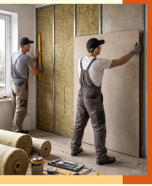 Шумоизоляция стен в Бердске от 4685 руб/м2 — звукоизоляция стен под ключ | ТепломастерБрд