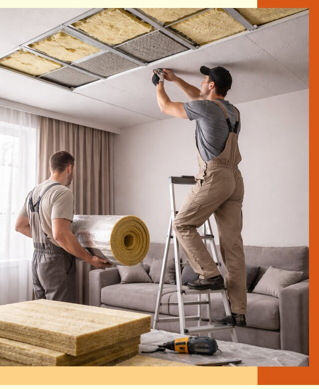 Шумоизоляция потолка в Бердске от 2343 руб. под ключ | Профессионально — ТепломастерБрд