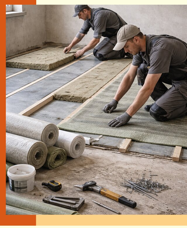 Шумоизоляция пола в Бердске — профессиональная звукоизоляция помещений