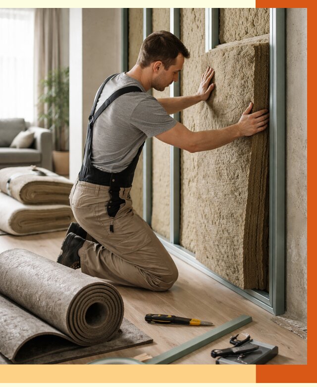 Шумоизоляция перегородок в Бердске от 1718 руб. за м2 — ТепломастерБрд