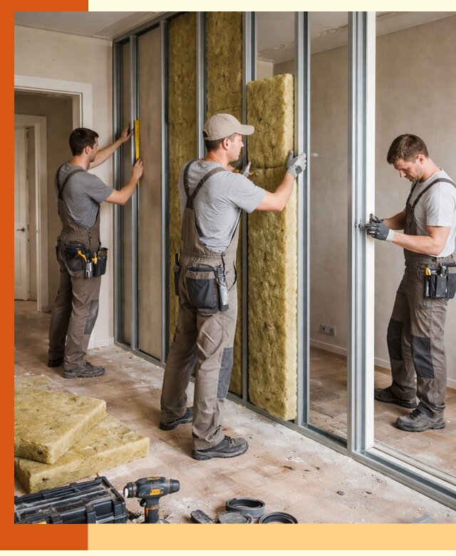 Шумоизоляция межкомнатных перегородок в Бердске эффективно и надёжно