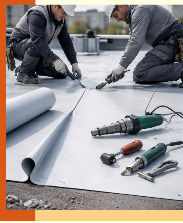 Гидроизоляция мембранной кровли в Бердске: монтаж и ремонт быстро