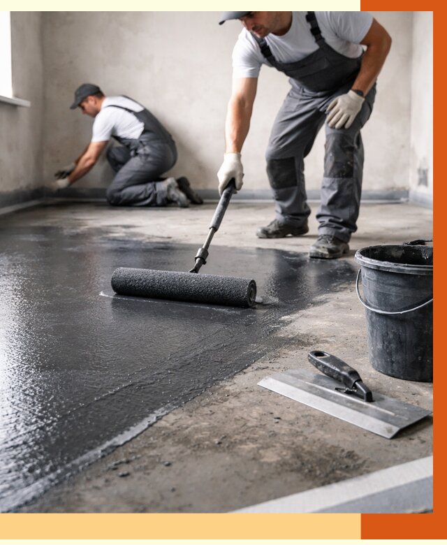 Профессиональная гидроизоляция пола в Бердске от 8850 руб. под ключ | ТепломастерБрд