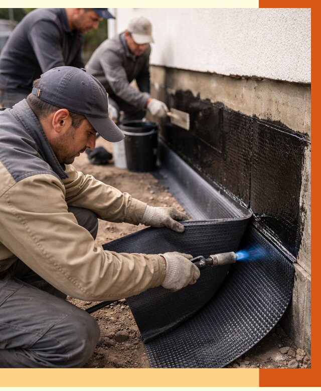 Гидроизоляция цоколя и отмостки в Бердске от 8850 руб. — ТепломастерБрд