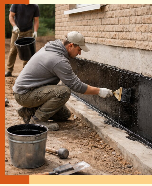 Гидроизоляция цоколя домов и зданий в Бердске эффективными методами