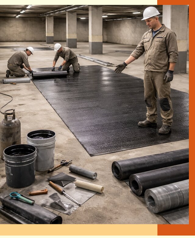 Гидроизоляция паркинга в Бердске от 1249 руб/м² — профессиональная защита | ТепломастерБрд