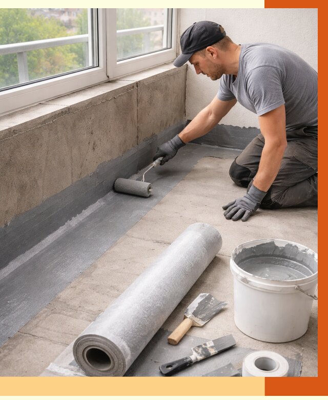 Профессиональная гидроизоляция балкона в Бердске от 4373 руб. | ТепломастерБрд