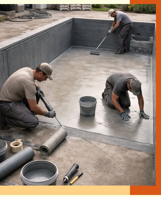 Профессиональная гидроизоляция бассейна в Бердске от 6768 руб. за м2 | ТепломастерБрд