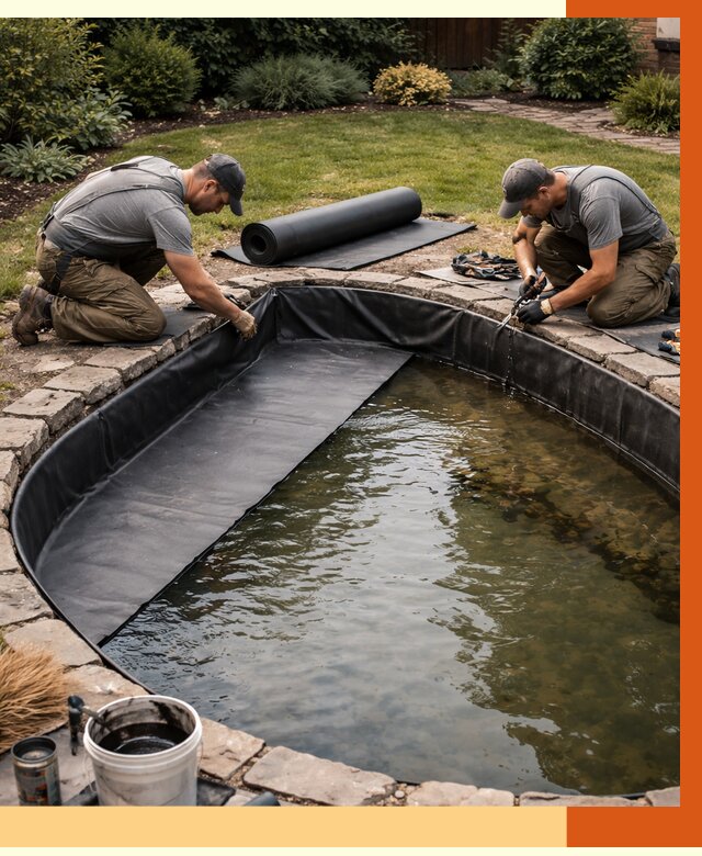 Гидроизоляция пруда в Бердске от 15618 руб. под ключ | ТепломастерБрд профессионально