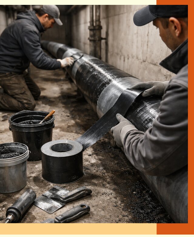 Гидроизоляция труб в Бердске от 2603 руб. — профессиональная герметизация | ТепломастерБрд