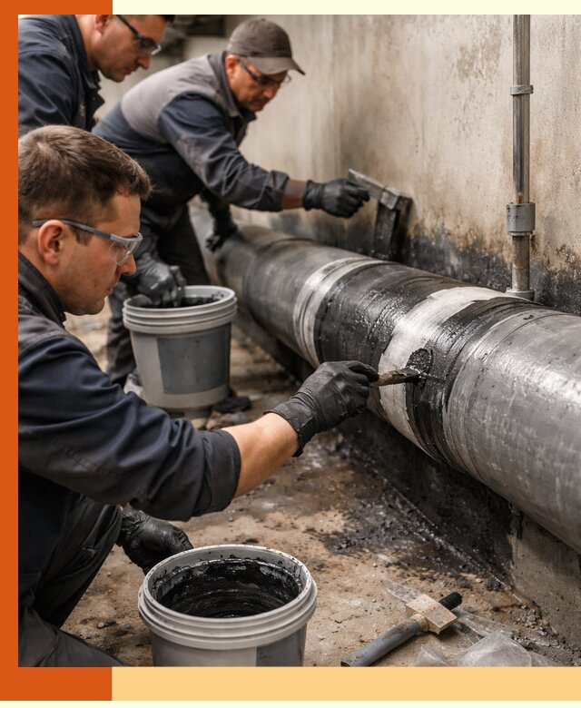 Гидроизоляция труб в Бердске — защита и герметизация коммуникаций