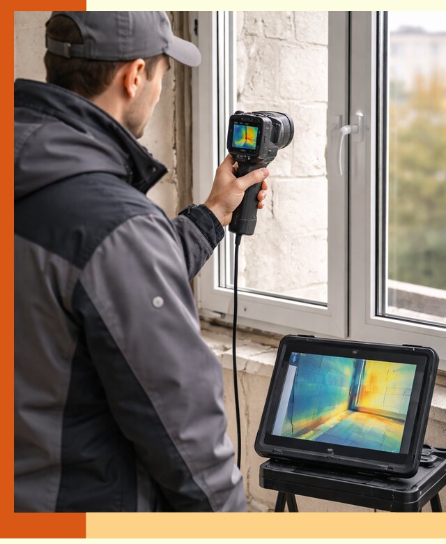 Тепловизионное обследование дома в Бердске для выявления утечек тепла