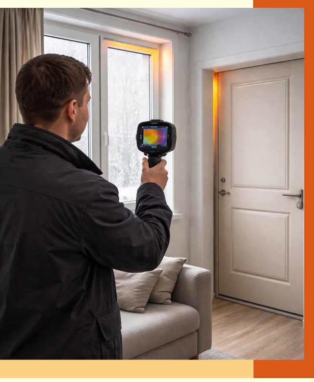 Тепловизионное обследование окон и дверей в Бердске от 4685 руб. | ТепломастерБрд