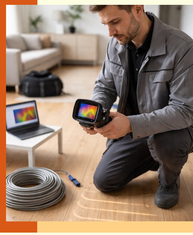 Тепловизионное обследование тёплого пола в Бердске для точной диагностики