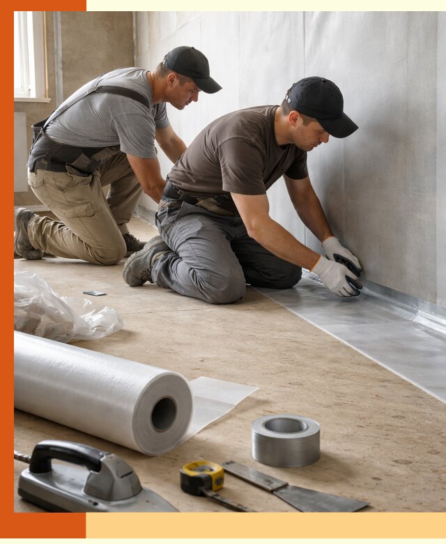 Монтаж пароизоляции для дома и помещений в Бердске