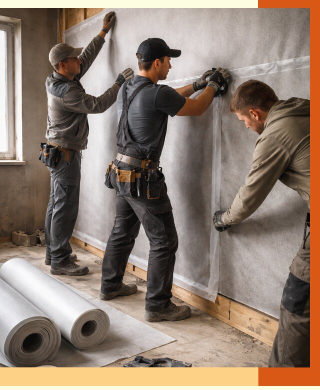 Монтаж ветроизоляции в Бердске от 4685 руб./м2 — профессионально | ТепломастерБрд