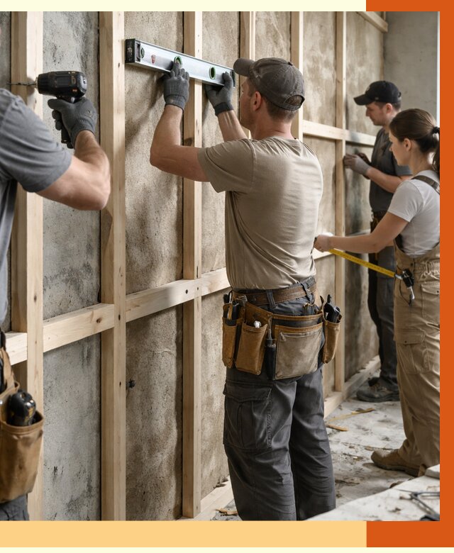 Монтаж обрешетки под утепление в Бердске от 1197 руб/м² | Заказать у ТепломастерБрд